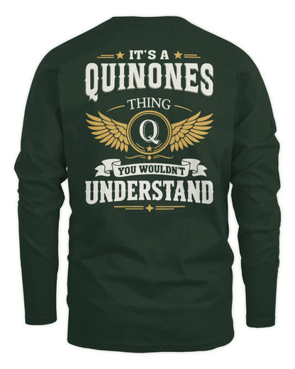QUINONES KT06-M008 It’s a [NAME] Thing – You Wouldn’t Understand | Personalized Vintage T-Shirt - Men's Long Sleeved T-Shirt - Forest Green