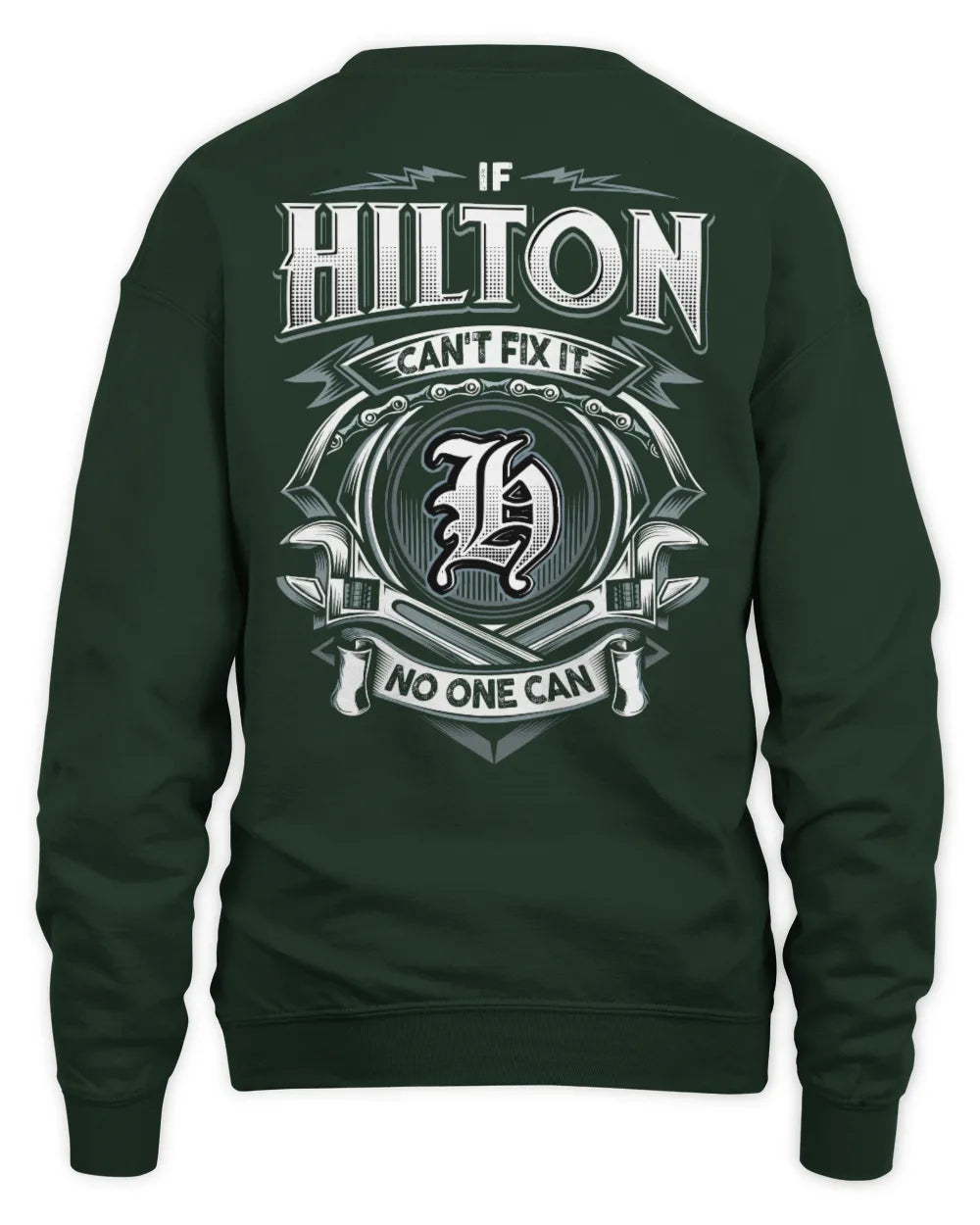 HILTON AP81-K4-626 - Personalized Ahmed Quote Apparel “If Ahmed Can't Fix It, No One Can” - Unisex Sweatshirt - Forest Green