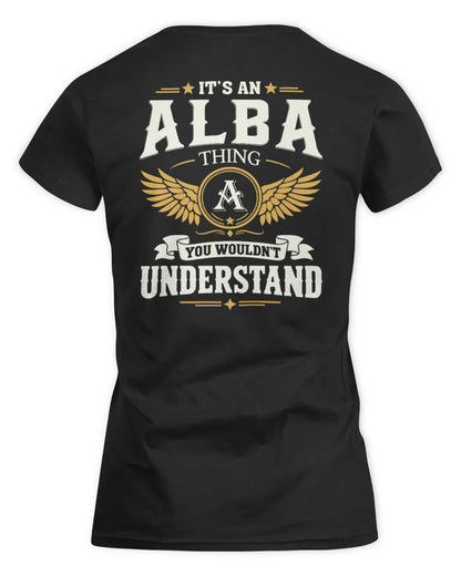 ALBA KT06-M008 It’s a [NAME] Thing – You Wouldn’t Understand | Personalized Vintage T-Shirt - Women's Standard T-Shirt - Black
