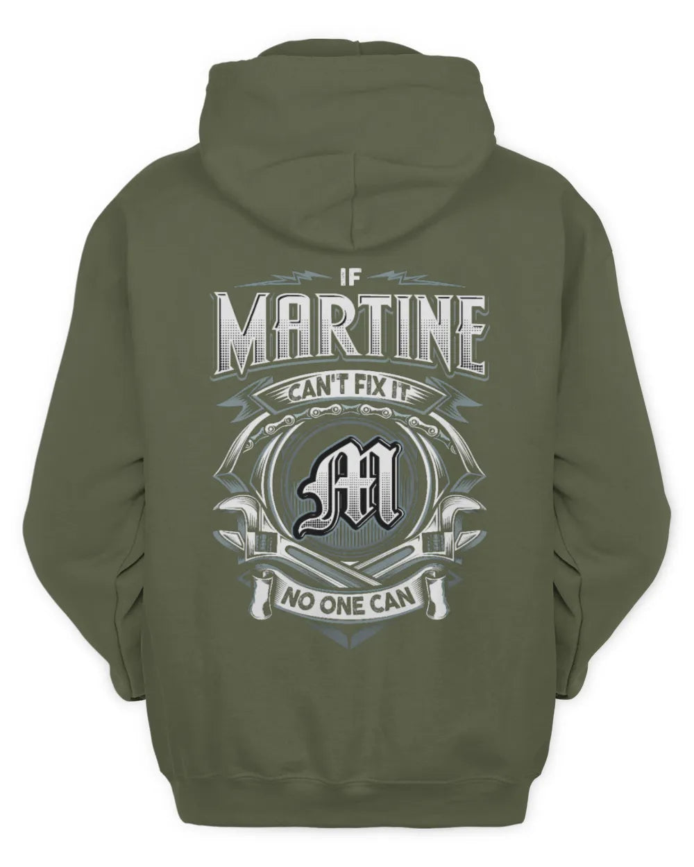 MARTINE AP81-K4-626 - Personalized Ahmed Quote Apparel “If Ahmed Can't Fix It, No One Can” - Unisex Hoodie - Military Green