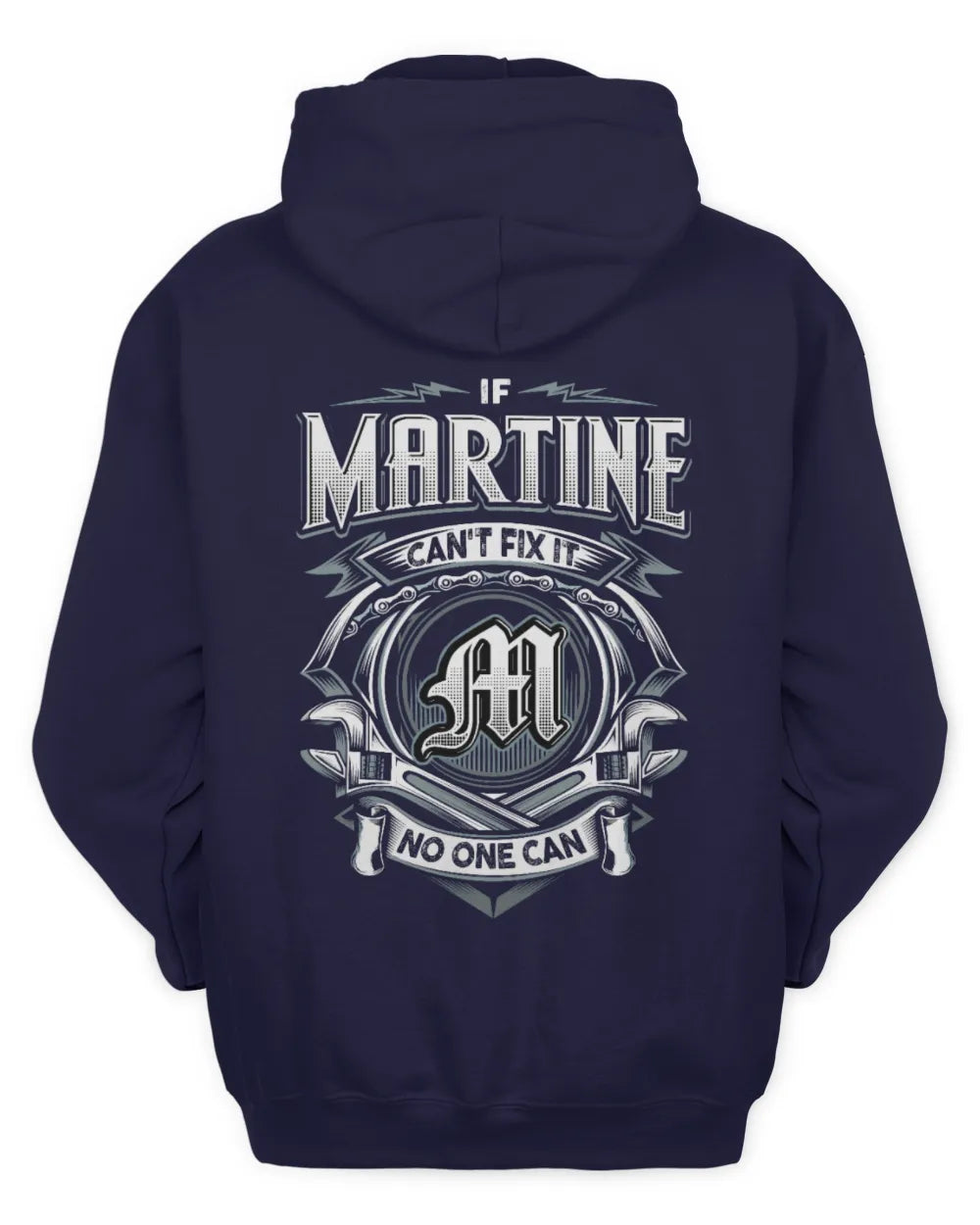 MARTINE AP81-K4-626 - Personalized Ahmed Quote Apparel “If Ahmed Can't Fix It, No One Can” - Unisex Hoodie - Navy