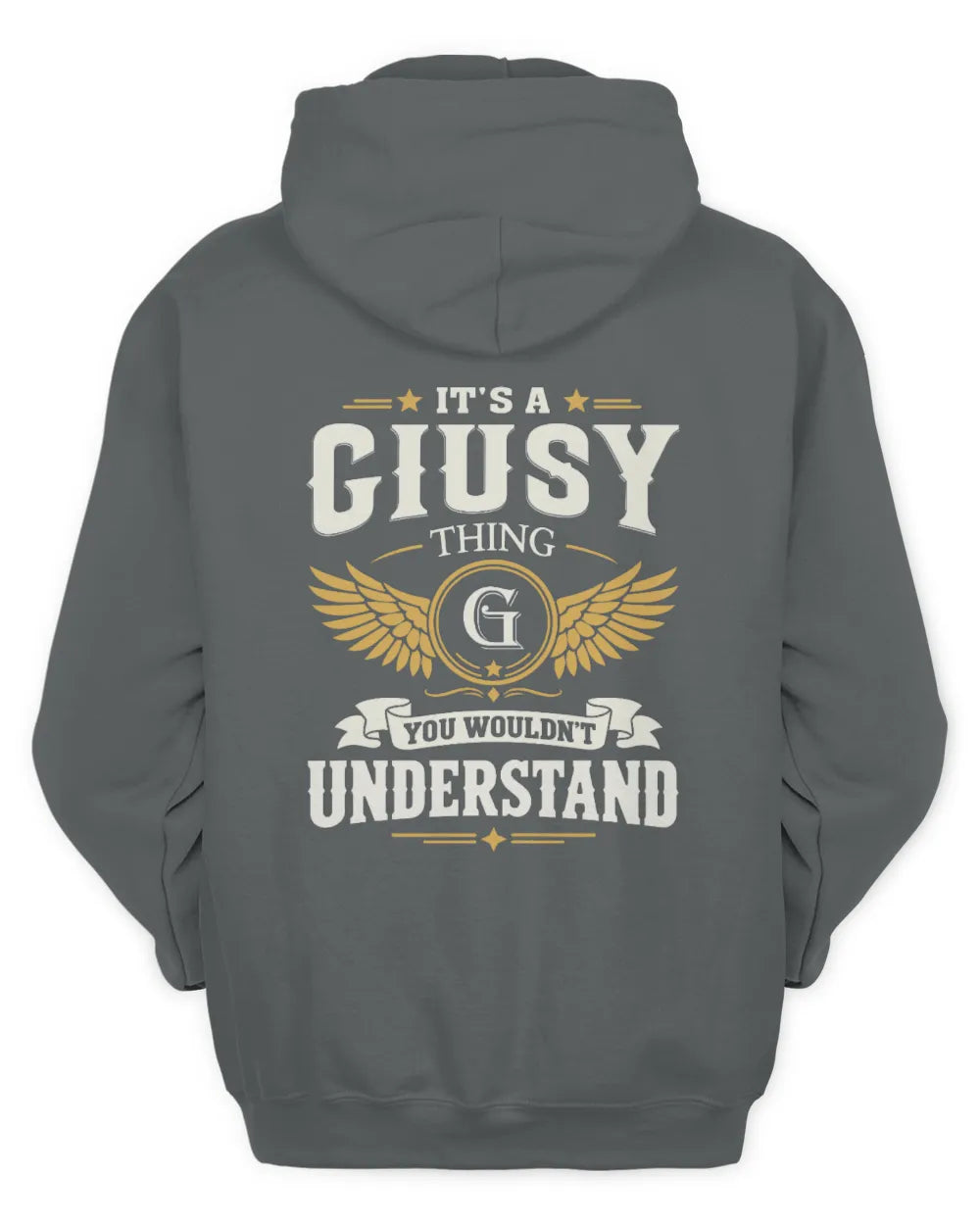 GIUSY KT06-M008 It’s a [NAME] Thing – You Wouldn’t Understand | Personalized Vintage T-Shirt - Unisex Hoodie - Charcoal