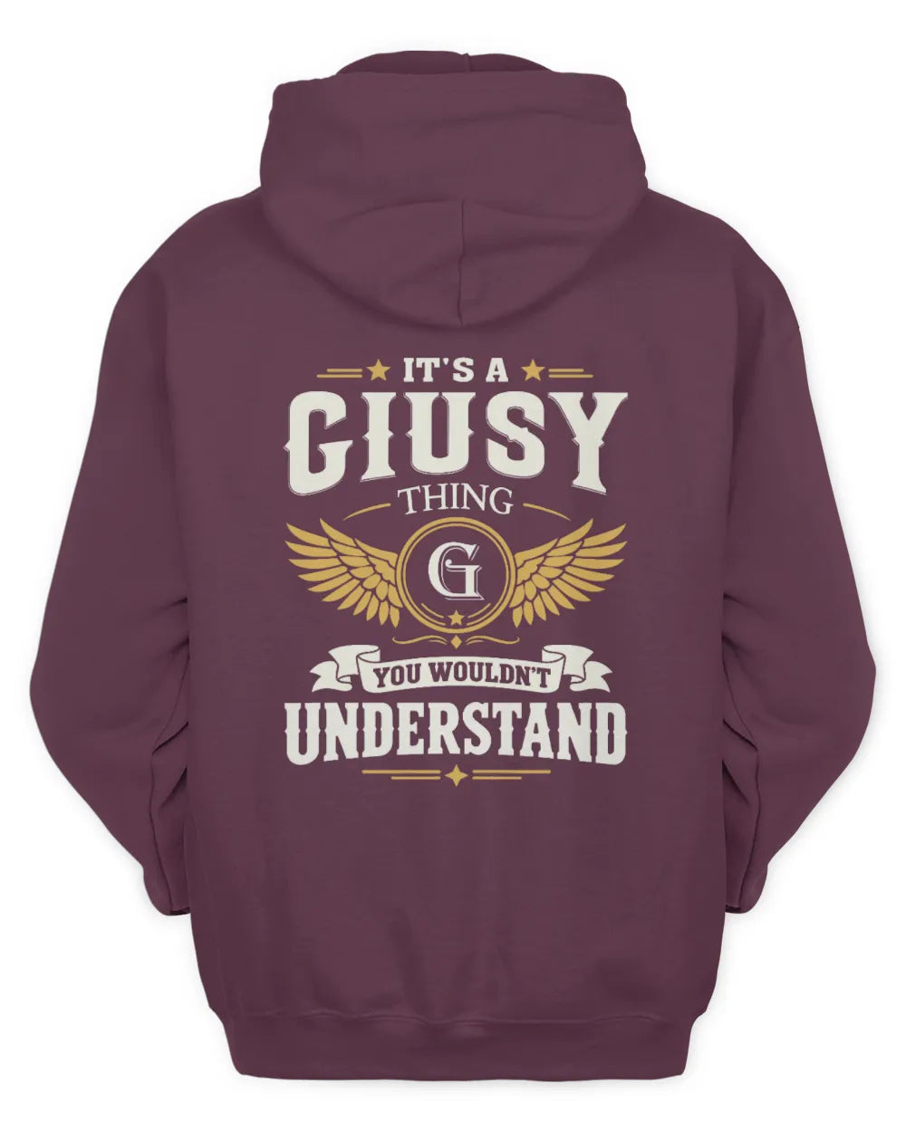GIUSY KT06-M008 It’s a [NAME] Thing – You Wouldn’t Understand | Personalized Vintage T-Shirt - Unisex Hoodie - Maroon