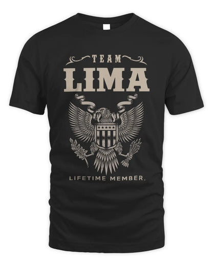 LIMA TP06-K82 – Personalized Classic Style Apparel “Team NAME Lifetime Member” - Unisex Standard T-Shirt - Black