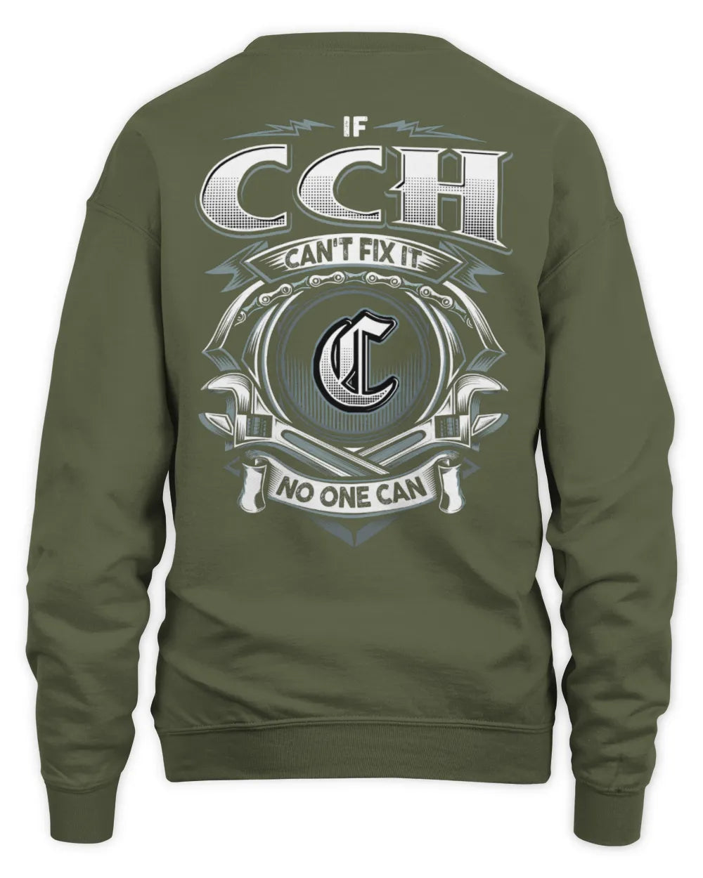 CCH AP81-K4-626 - Personalized Ahmed Quote Apparel “If Ahmed Can't Fix It, No One Can” - Unisex Sweatshirt - Military Green