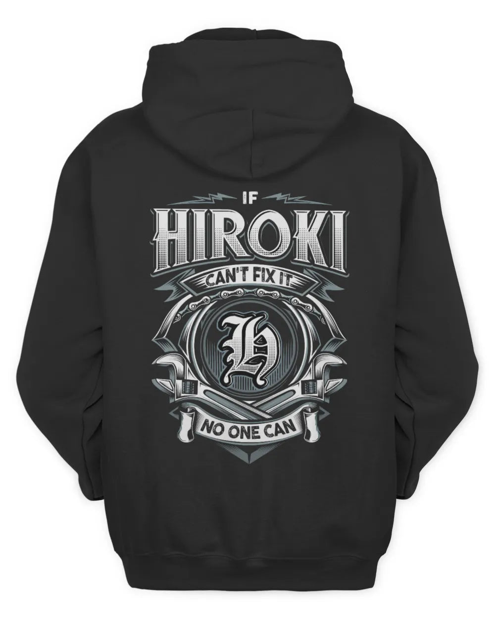 HIROKI AP81-K4-626 - Personalized Ahmed Quote Apparel “If Ahmed Can't Fix It, No One Can” - Unisex Hoodie - Black