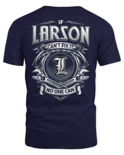 LARSON AP81-K4-626 - Personalized Ahmed Quote Apparel “If Ahmed Can't Fix It, No One Can” - Unisex Standard T-Shirt - Navy