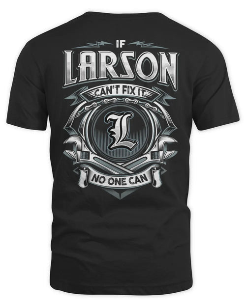 LARSON AP81-K4-626 - Personalized Ahmed Quote Apparel “If Ahmed Can't Fix It, No One Can” - Unisex Standard T-Shirt - Black