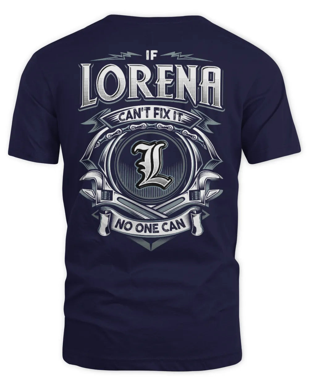 LORENA AP81-K4-626 - Personalized Ahmed Quote Apparel “If Ahmed Can't Fix It, No One Can” - Unisex Standard T-Shirt - Navy