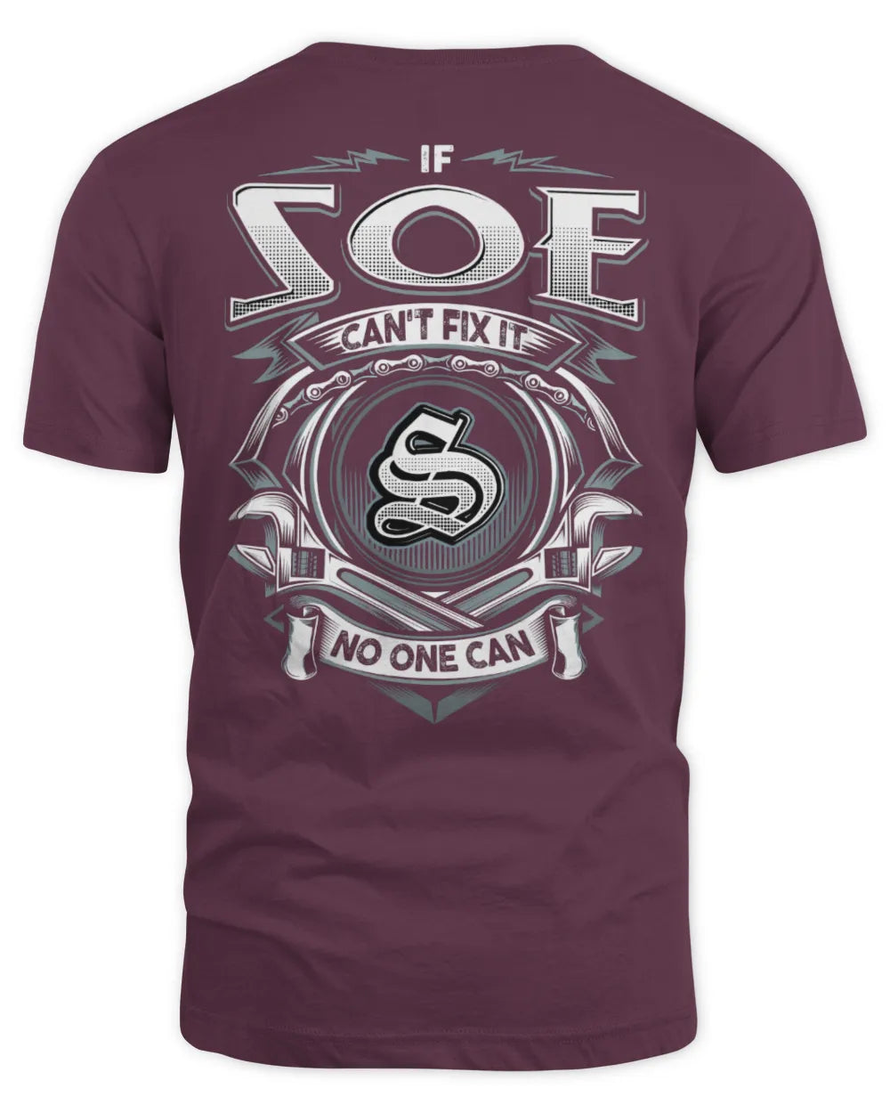 SOE AP81-K4-626 - Personalized Ahmed Quote Apparel “If Ahmed Can't Fix It, No One Can” - Unisex Standard T-Shirt - Maroon