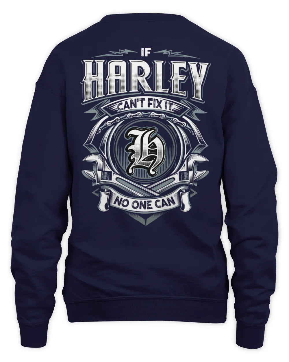 HARLEY AP81-K4-626 - Personalized Ahmed Quote Apparel “If Ahmed Can't Fix It, No One Can” - Unisex Sweatshirt - Navy