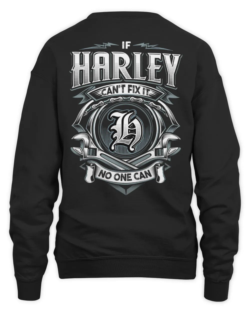 HARLEY AP81-K4-626 - Personalized Ahmed Quote Apparel “If Ahmed Can't Fix It, No One Can” - Unisex Sweatshirt - Black
