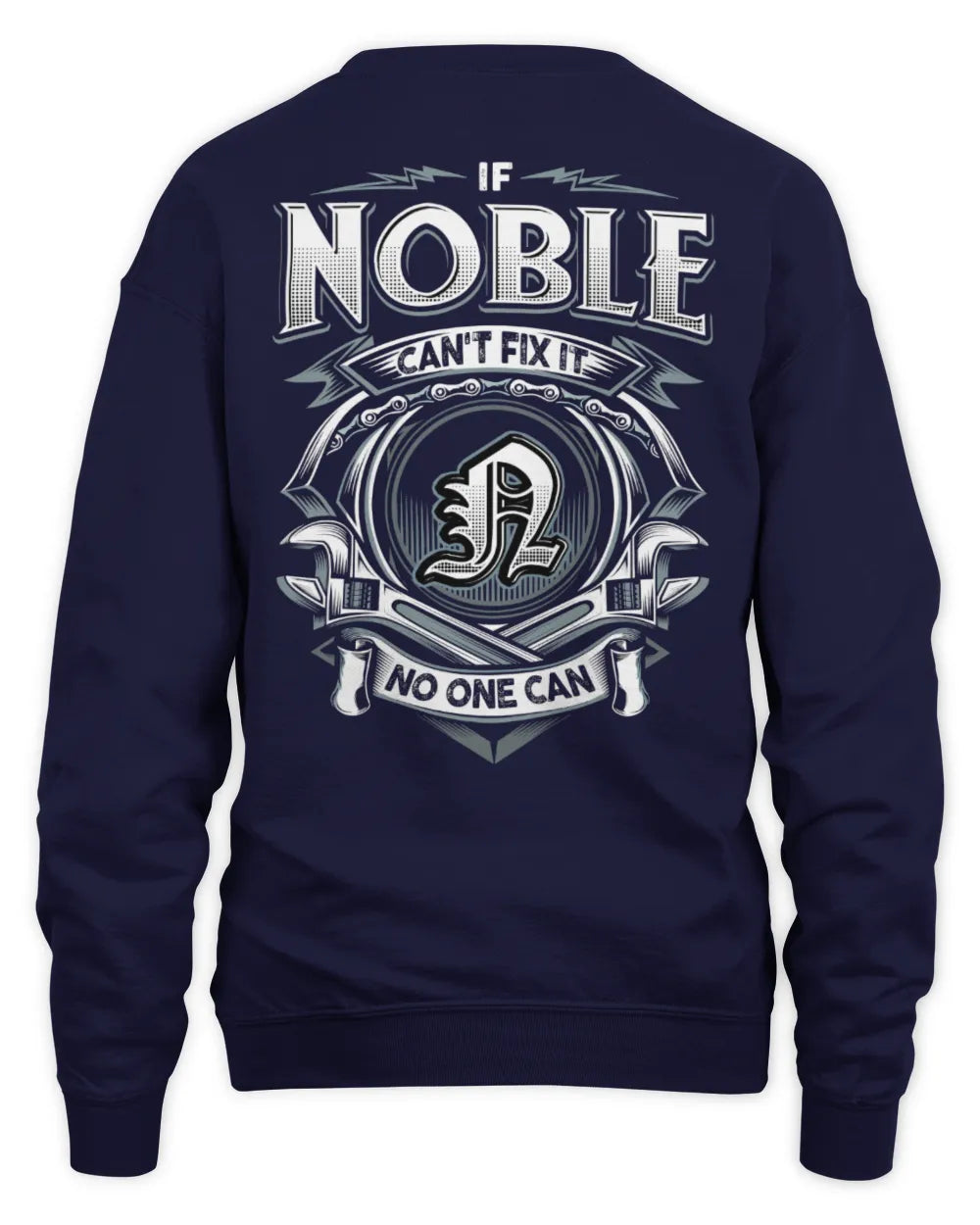 NOBLE AP81-K4-626 - Personalized Ahmed Quote Apparel “If Ahmed Can't Fix It, No One Can” - Unisex Sweatshirt - Navy