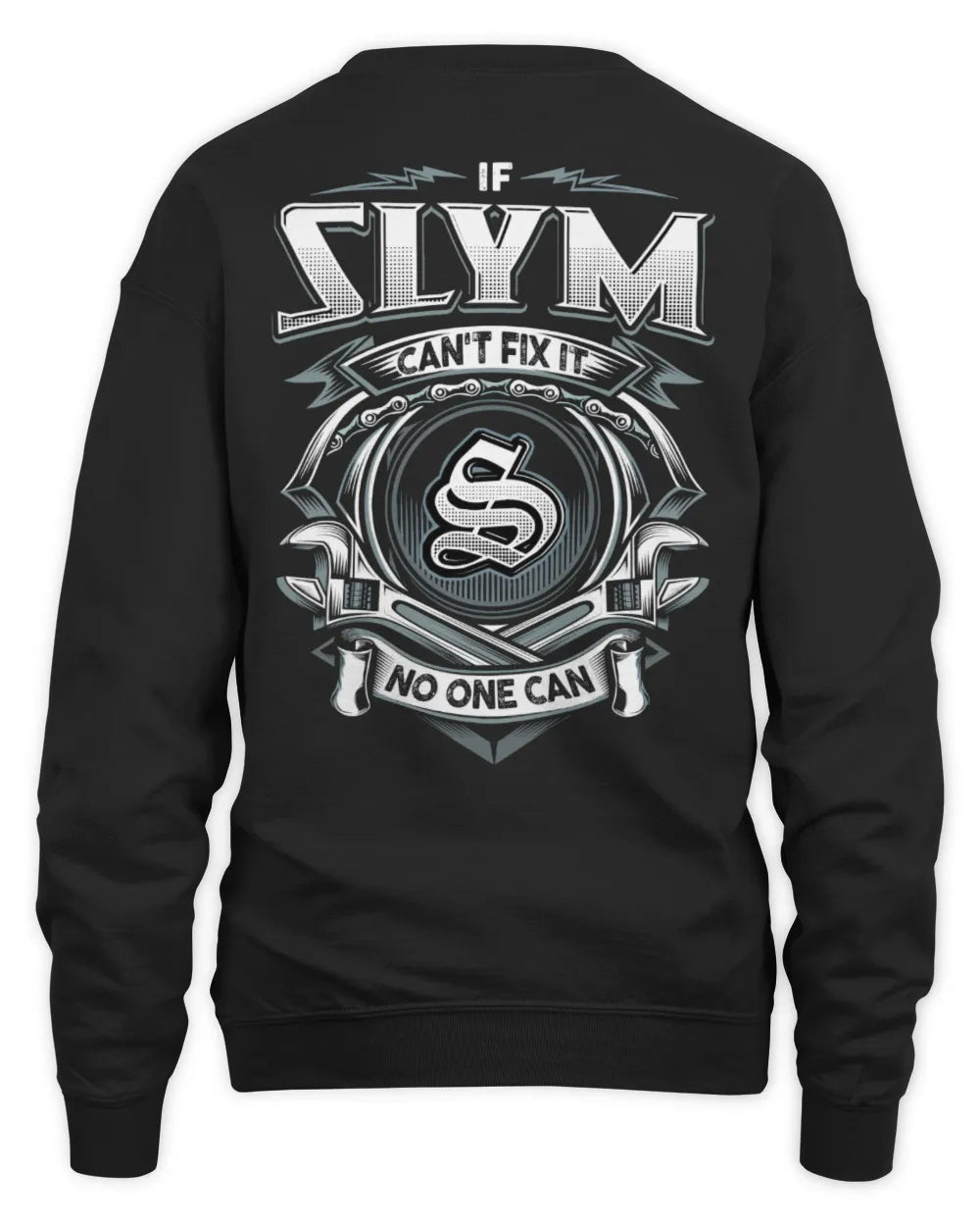 SLYM AP81-K4-626 - Personalized Ahmed Quote Apparel “If Ahmed Can't Fix It, No One Can” - Unisex Sweatshirt - Black