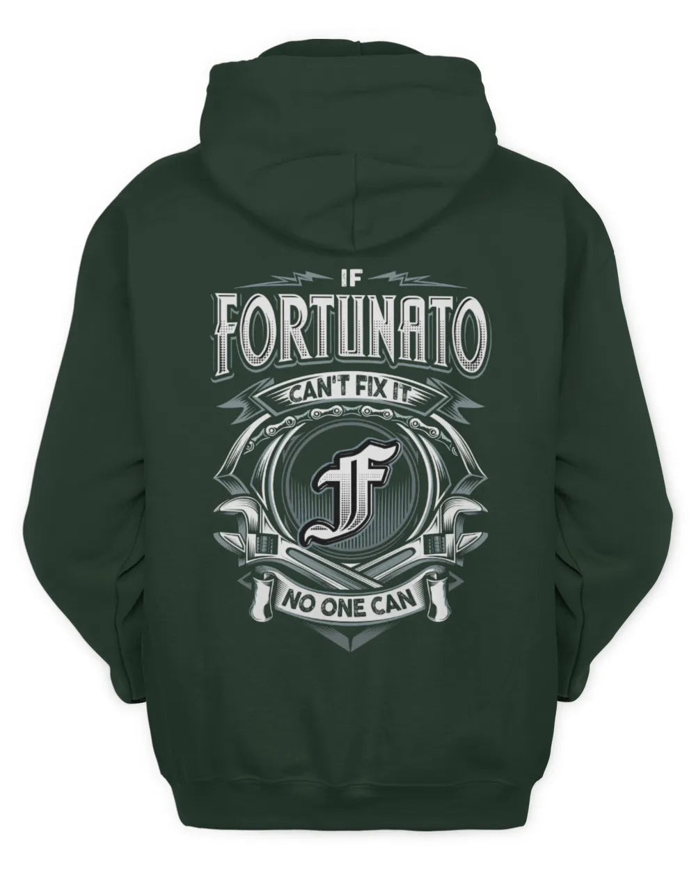 FORTUNATO AP81-K4-626 - Personalized Ahmed Quote Apparel “If Ahmed Can't Fix It, No One Can” - Unisex Hoodie - Forest Green