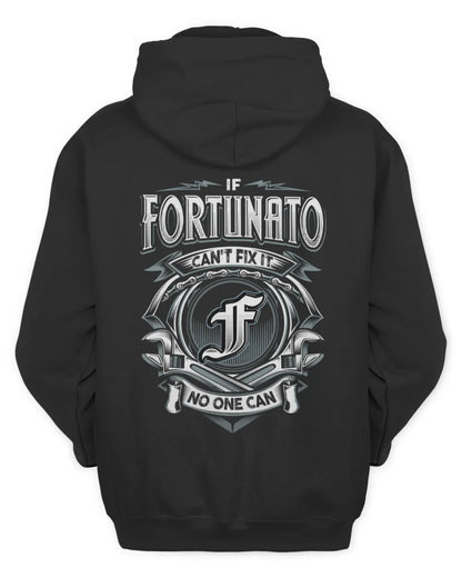 FORTUNATO AP81-K4-626 - Personalized Ahmed Quote Apparel “If Ahmed Can't Fix It, No One Can” - Unisex Hoodie - Black