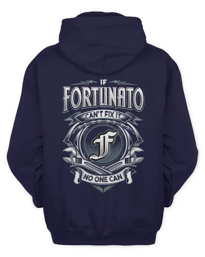 FORTUNATO AP81-K4-626 - Personalized Ahmed Quote Apparel “If Ahmed Can't Fix It, No One Can” - Unisex Hoodie - Navy