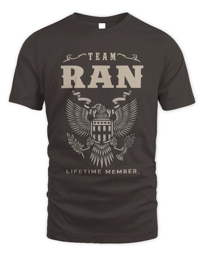 RAN TP06-K82 – Personalized Classic Style Apparel “Team NAME Lifetime Member” - Unisex Standard T-Shirt - Dark Chocolate