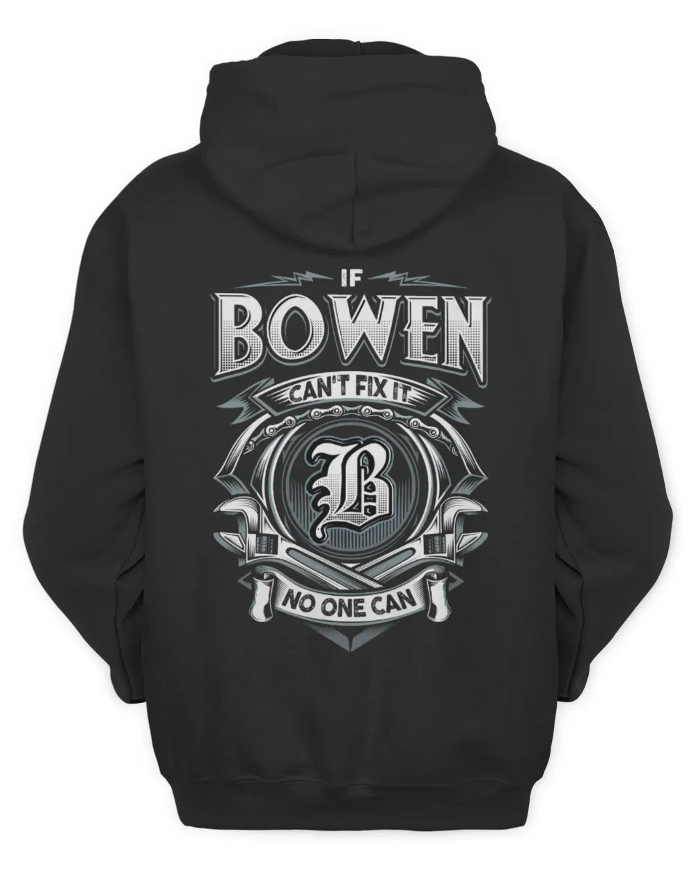 BOWEN AP81-K4-626 - Personalized Ahmed Quote Apparel “If Ahmed Can't Fix It, No One Can” - Unisex Hoodie - Black