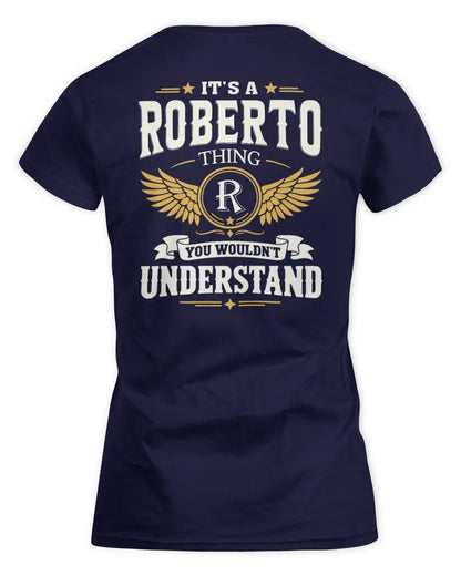 ROBERTO KT06-M008 It’s a [NAME] Thing – You Wouldn’t Understand | Personalized Vintage T-Shirt - Women's Standard T-Shirt - Navy