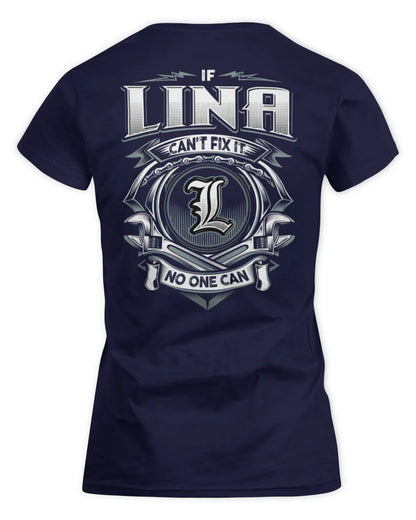LINA AP81-K4-626 - Personalized Ahmed Quote Apparel “If Ahmed Can't Fix It, No One Can” - Women's Standard T-Shirt - Navy