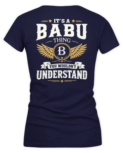 BABU KT06-M008 It’s a [NAME] Thing – You Wouldn’t Understand | Personalized Vintage T-Shirt - Women's V-Neck T-Shirt - Navy