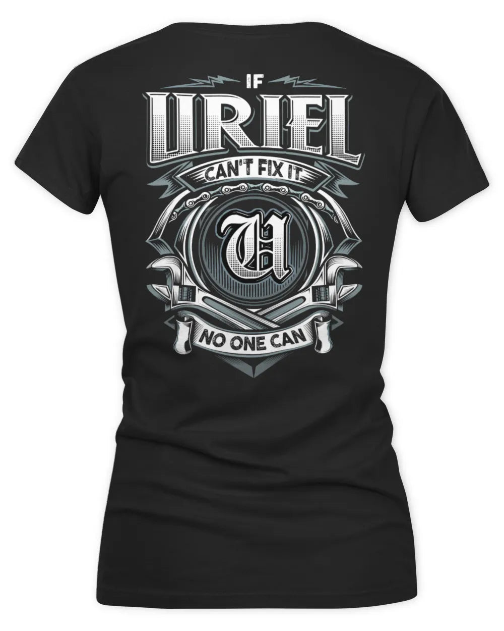 URIEL AP81-K4-626 - Personalized Ahmed Quote Apparel “If Ahmed Can't Fix It, No One Can” - Women's V-Neck T-Shirt - Black