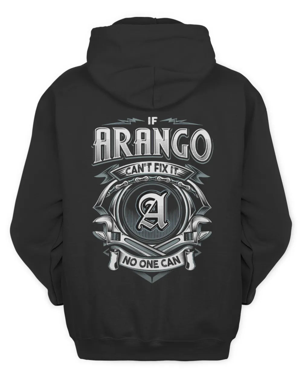 ARANGO AP81-K4-626 - Personalized Ahmed Quote Apparel “If Ahmed Can't Fix It, No One Can” - Unisex Hoodie - Black