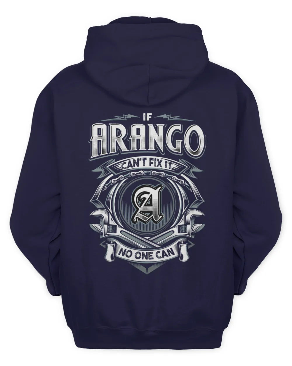 ARANGO AP81-K4-626 - Personalized Ahmed Quote Apparel “If Ahmed Can't Fix It, No One Can” - Unisex Hoodie - Navy
