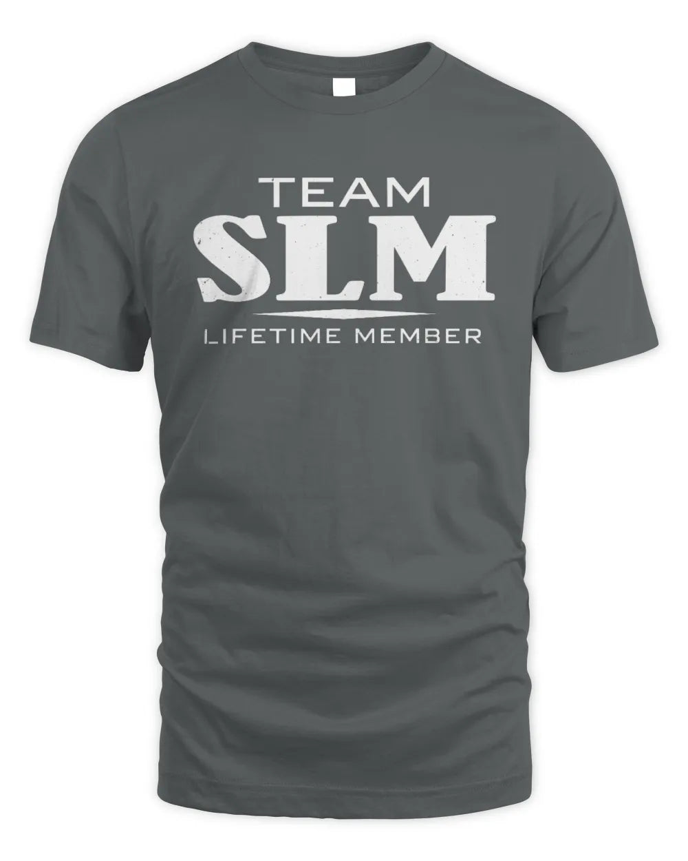SLM BL62-K4-128 - Personalized “Team NAME Lifetime Member” - Unisex Standard T-Shirt - Charcoal