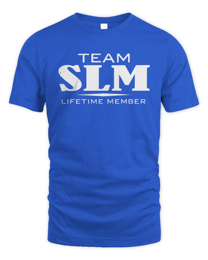 SLM BL62-K4-128 - Personalized “Team NAME Lifetime Member” - Unisex Standard T-Shirt - Royal