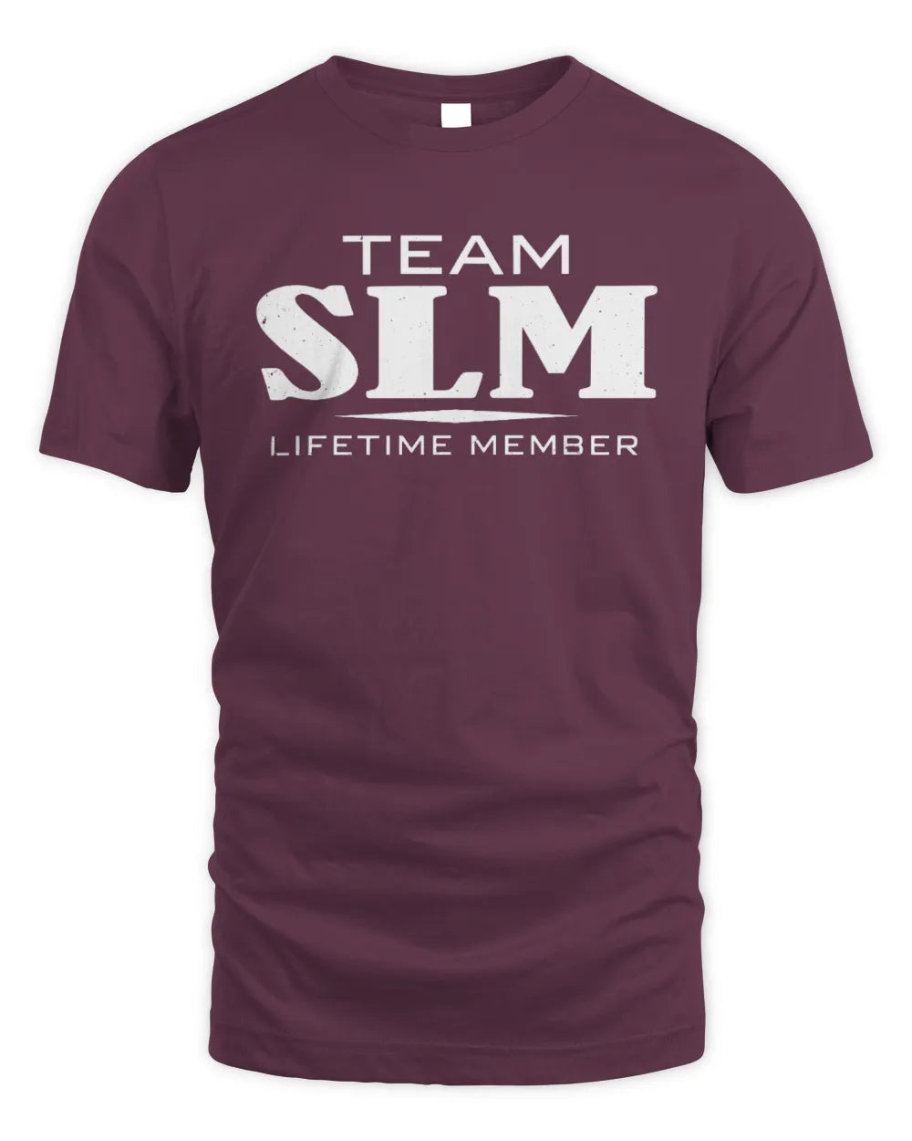 SLM BL62-K4-128 - Personalized “Team NAME Lifetime Member” - Unisex Standard T-Shirt - Maroon
