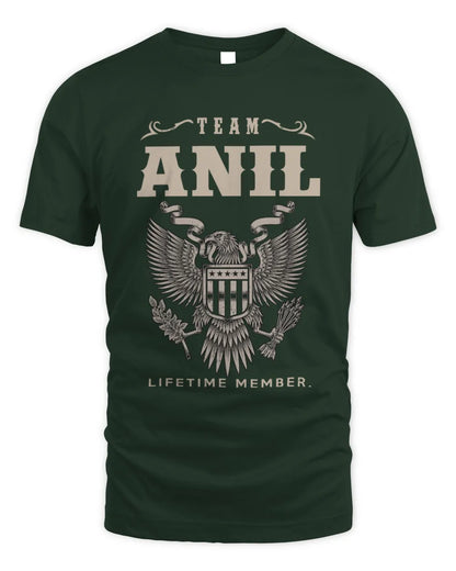 ANIL TP06-K82 – Personalized Classic Style Apparel “Team NAME Lifetime Member” - Unisex Standard T-Shirt - Forest Green