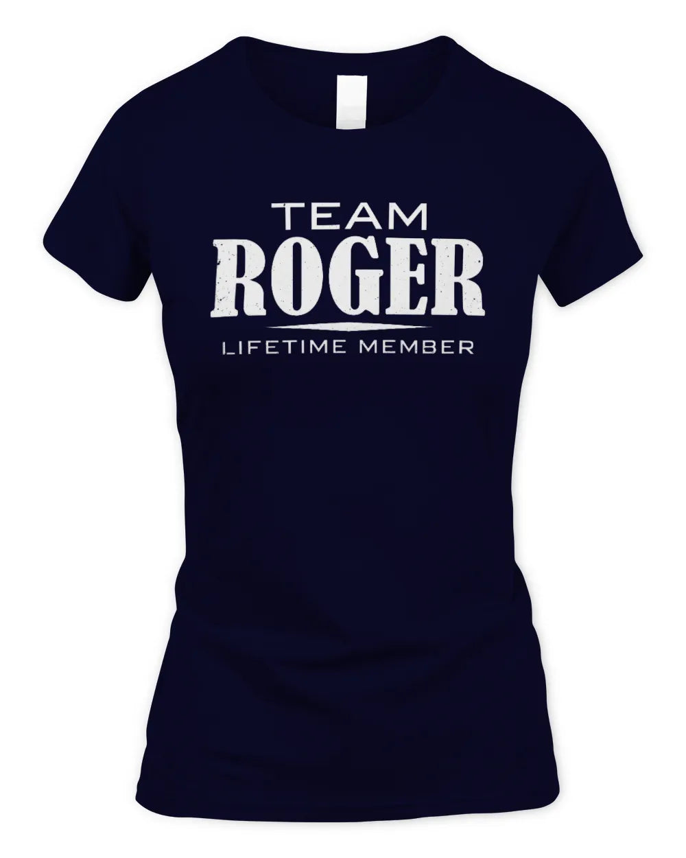 ROGER BL62-K4-128 - Personalized “Team NAME Lifetime Member” - Women's Standard T-Shirt - Navy
