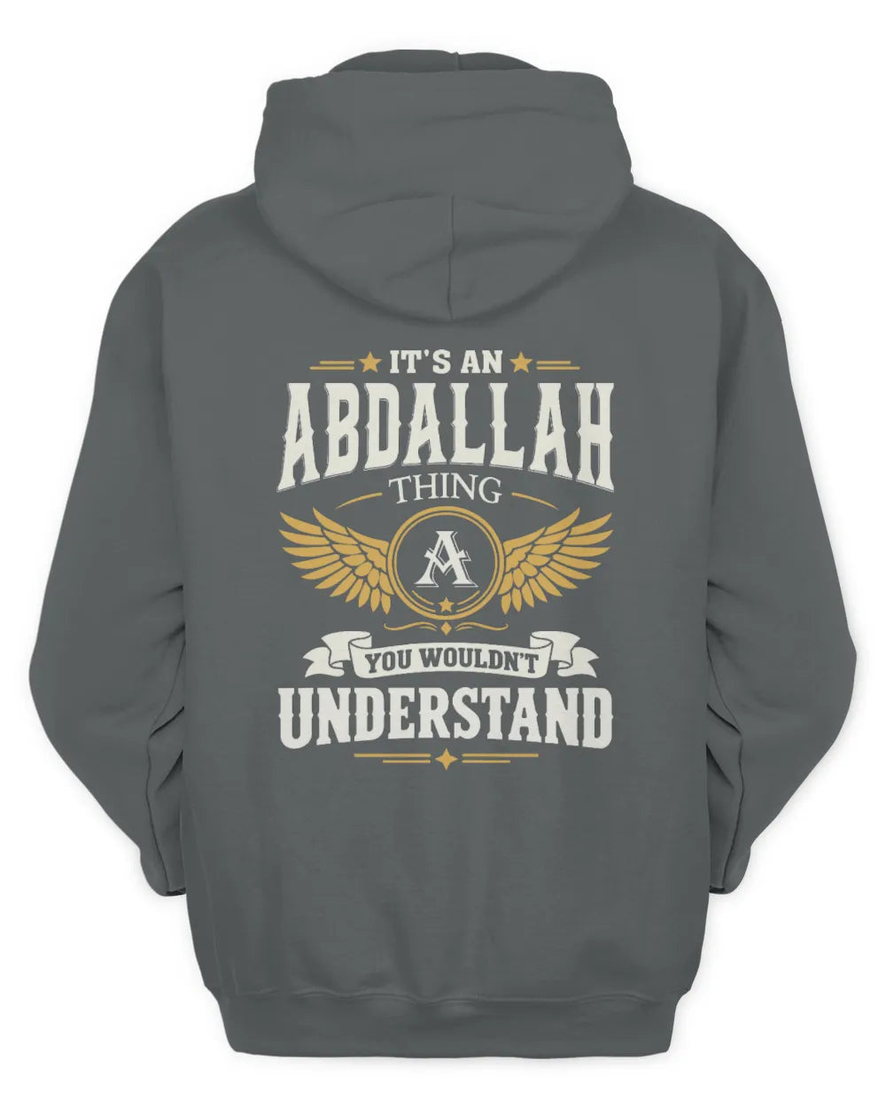 ABDALLAH KT06-M008 It’s a [NAME] Thing – You Wouldn’t Understand | Personalized Vintage T-Shirt - Unisex Hoodie - Charcoal
