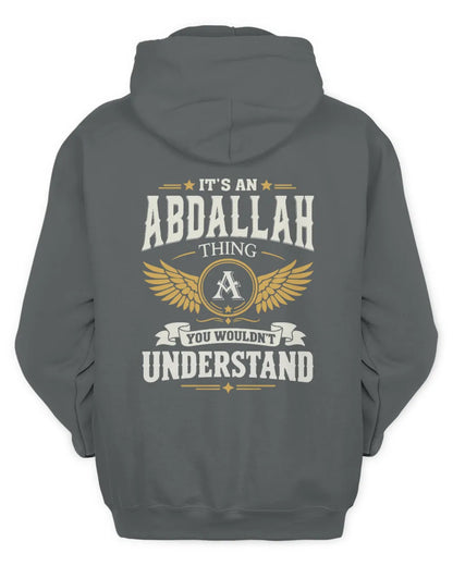 ABDALLAH KT06-M008 It’s a [NAME] Thing – You Wouldn’t Understand | Personalized Vintage T-Shirt - Unisex Hoodie - Charcoal