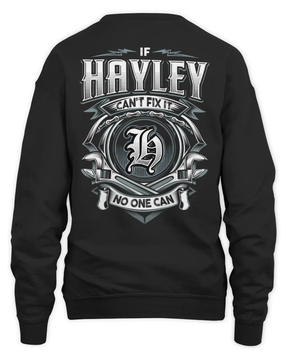 HAYLEY AP81-K4-626 - Personalized Ahmed Quote Apparel “If Ahmed Can't Fix It, No One Can” - Unisex Sweatshirt - Black