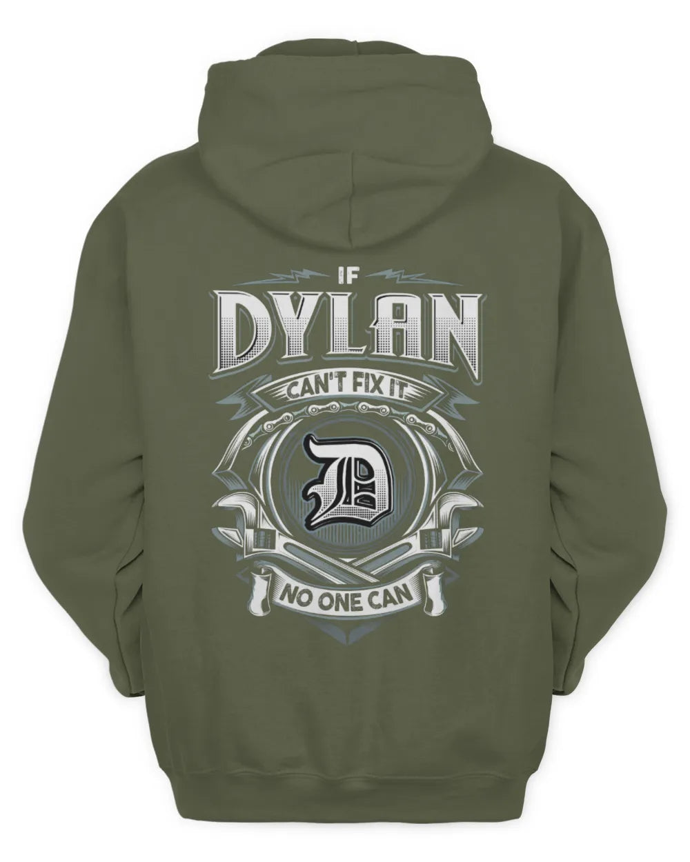 DYLAN AP81-K4-626 - Personalized Ahmed Quote Apparel “If Ahmed Can't Fix It, No One Can” - Unisex Hoodie - Military Green