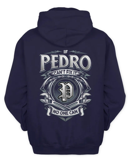 PEDRO AP81-K4-626 - Personalized Ahmed Quote Apparel “If Ahmed Can't Fix It, No One Can” - Unisex Hoodie - Navy