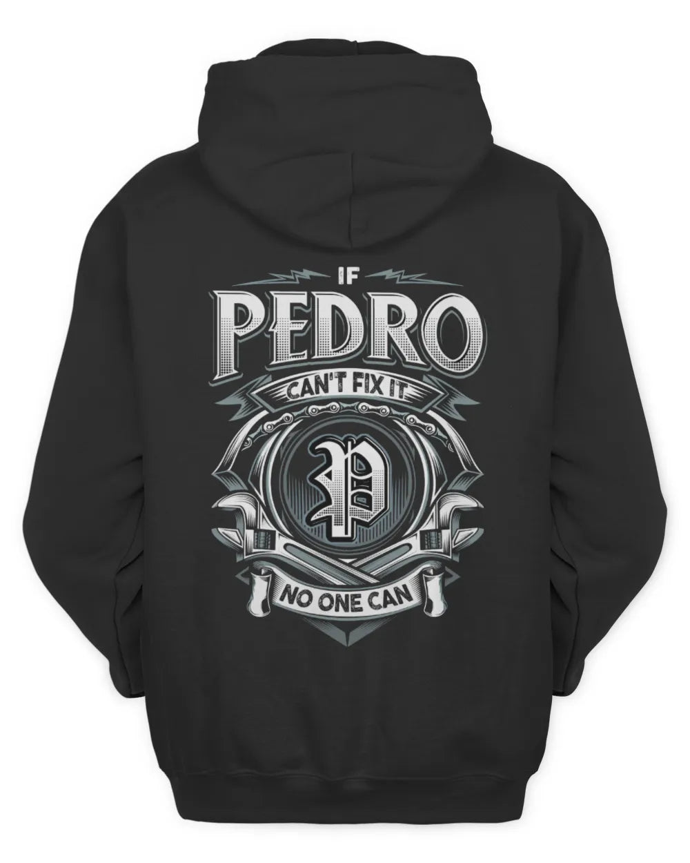 PEDRO AP81-K4-626 - Personalized Ahmed Quote Apparel “If Ahmed Can't Fix It, No One Can” - Unisex Hoodie - Black