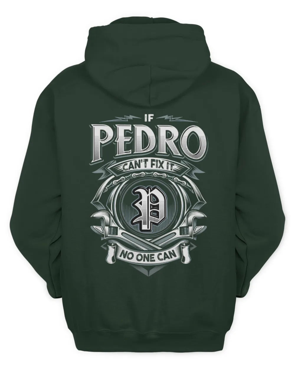 PEDRO AP81-K4-626 - Personalized Ahmed Quote Apparel “If Ahmed Can't Fix It, No One Can” - Unisex Hoodie - Forest Green