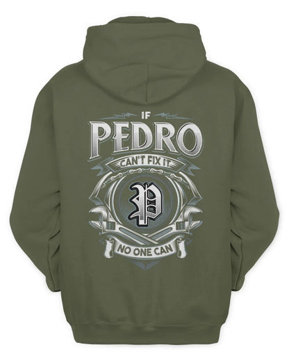 PEDRO AP81-K4-626 - Personalized Ahmed Quote Apparel “If Ahmed Can't Fix It, No One Can” - Unisex Hoodie - Military Green