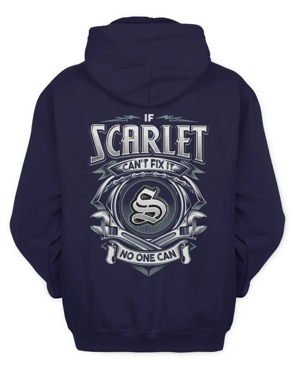 SCARLET AP81-K4-626 - Personalized Ahmed Quote Apparel “If Ahmed Can't Fix It, No One Can” - Unisex Hoodie - Navy