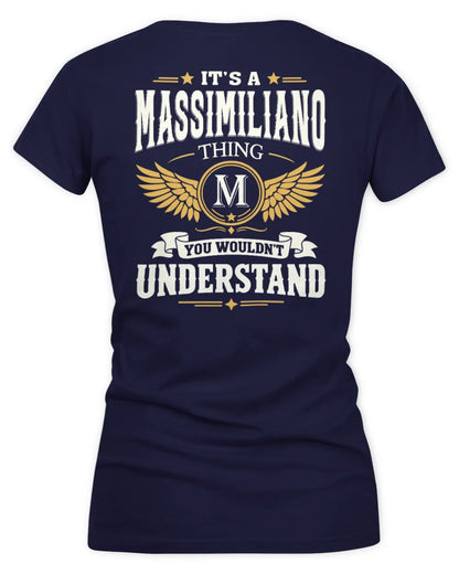 MASSIMILIANO KT06-M008 It’s a [NAME] Thing – You Wouldn’t Understand | Personalized Vintage T-Shirt - Women's V-Neck T-Shirt - Navy