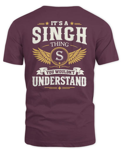 SINGH KT06-M008 It’s a [NAME] Thing – You Wouldn’t Understand | Personalized Vintage T-Shirt - Unisex Standard T-Shirt - Maroon