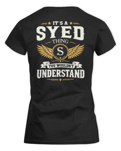 SYED KT06-M008 It’s a [NAME] Thing – You Wouldn’t Understand | Personalized Vintage T-Shirt - Women's Standard T-Shirt - Black