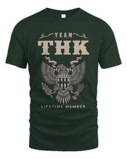 THK TP06-K82 – Personalized Classic Style Apparel “Team NAME Lifetime Member” - Unisex Standard T-Shirt - Forest Green