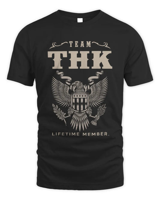 THK TP06-K82 – Personalized Classic Style Apparel “Team NAME Lifetime Member” - Unisex Standard T-Shirt - Black