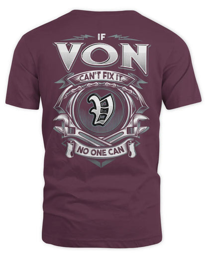 VON AP81-K4-626 - Personalized Ahmed Quote Apparel “If Ahmed Can't Fix It, No One Can” - Unisex Standard T-Shirt - Maroon