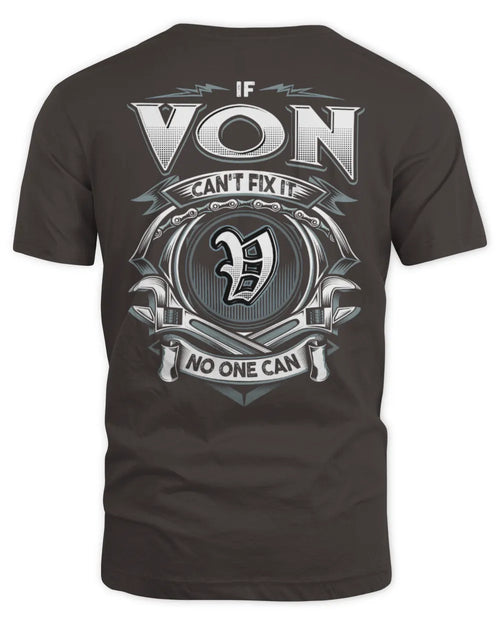 VON AP81-K4-626 - Personalized Ahmed Quote Apparel “If Ahmed Can't Fix It, No One Can” - Unisex Standard T-Shirt - Dark Chocolate